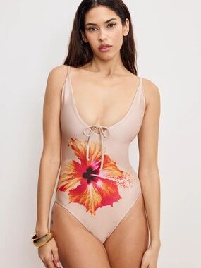 Good American Satin Deep Dive Swimsuit
